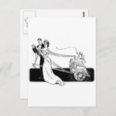 Vintage Wedding Couple Postkarte (Vorne/Hinten)