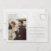 Vintage Wedding Dankeschön Card, Hochzeitzeitung Dankeskarte (Rückseite)