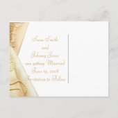 Vintage Wedding Dress Perls Save the Date Ankündigungspostkarte (Rückseite)