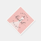 Vintage Wedding Dress Pink Brautparty Pink Serviette (Ecke)