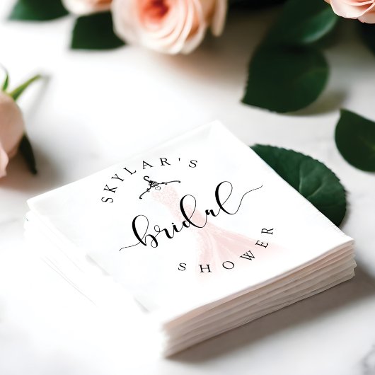 Vintage Wedding Dress Pink Brautparty Weiß Serviette