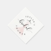 Vintage Wedding Dress Pink Brautparty Weiß Serviette (Ecke)