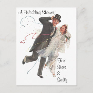 Vintage Wedding Dusche Ankündigung Einladung