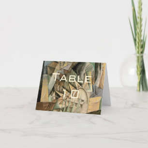 Vintage Wedding, Earth Tones Colors, Cubism Art Dankeskarte