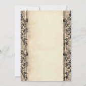 Vintage Wedding Einladung (Rückseite)