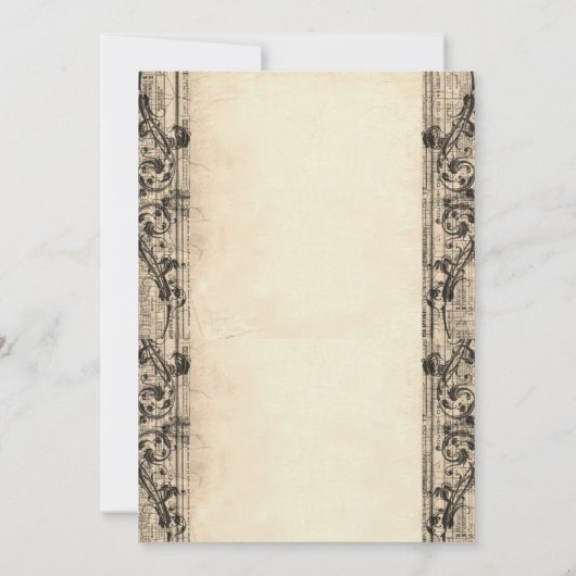 Vintage Wedding Einladung (Rückseite)