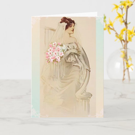 Vintage Wedding Einladung (Gelbe Blume)