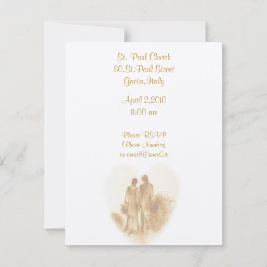 Vintage Wedding Einladung (Rückseite)