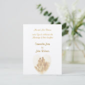 Vintage Wedding Einladung (Stehend Vorderseite)