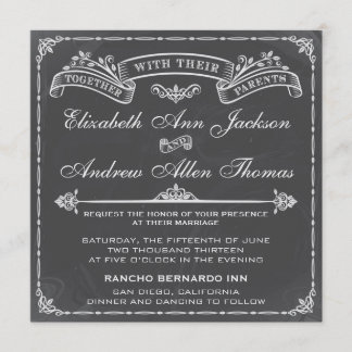 Vintage Wedding Einladung