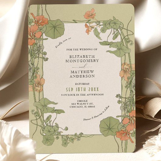 Vintage Wedding Einladung Art Nouveau by Foord