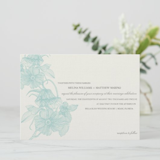 VINTAGE WEDDING EINLADUNG DES GARTEN-%PIPE% (Stehend Vorderseite)