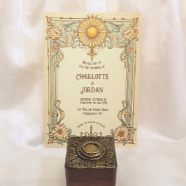 Vintage Wedding Einladung Florenz Jugendstil