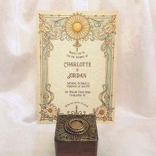 Vintage Wedding Einladung Florenz Jugendstil