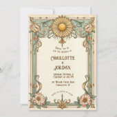 Vintage Wedding Einladung Florenz Jugendstil (Vorderseite)