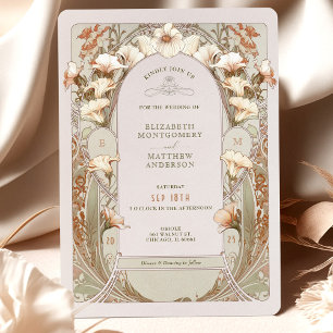 Vintage Wedding Einladung Jugendstil von Mucha