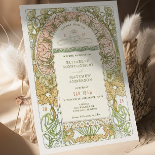 Vintage Wedding Einladung Jugendstil von Mucha