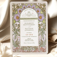 Vintage Wedding Einladung Jugendstil von Mucha