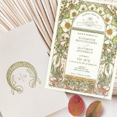 Vintage Wedding Einladung Jugendstil von Mucha