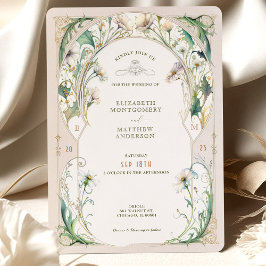 Vintage Wedding Einladung Jugendstil von Mucha