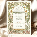 Vintage Wedding Einladung Jugendstil von Mucha<br><div class="desc">Art Nouveau Vintage Hochzeit Einladungen von Alphonse Mucha in einem floralen, romantischen und whimsical Design. Viktorianische Schnörkel ergänzen klassische Deko-Schriftart. Bitte geben Sie Ihre persönlichen Informationen ein, und Sie sind fertig. Wenn Sie das Design weiter ändern möchten, klicken Sie einfach auf den blauen Button "Anpassen". Vielen Dank, dass Sie mein...</div>