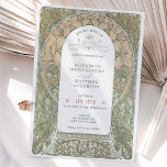 Vintage Wedding Einladung Jugendstil von Mucha<br><div class="desc">Art Nouveau Vintage Hochzeit Einladungen von Alphonse Mucha in einem floralen, romantischen und whimsical Design. Viktorianische Schnörkel ergänzen klassische Deko-Schriftart. Bitte geben Sie Ihre persönlichen Informationen ein, und Sie sind fertig. Wenn Sie das Design weiter ändern möchten, klicken Sie einfach auf den blauen Button "Anpassen". Vielen Dank, dass Sie mein...</div>