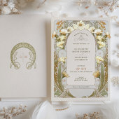 Vintage Wedding Einladung Jugendstil von Mucha