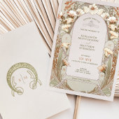 Vintage Wedding Einladung Jugendstil von Mucha