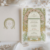 Vintage Wedding Einladung Jugendstil von Mucha