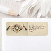 Vintage Wedding Einladung Rücksendeadressen-Aufkle (Insitu)