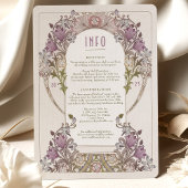 Vintage Wedding Einladung und Info Lavender