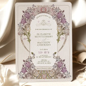 Vintage Wedding Einladung und Info Lavender