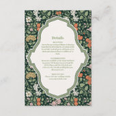 Vintage Wedding Einladung William Morris (Vorderseite)