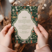 Vintage Wedding Einladung William Morris