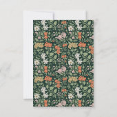 Vintage Wedding Einladung William Morris (Rückseite)