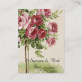 Vintage Wedding Empfang Karte (Rückseite)