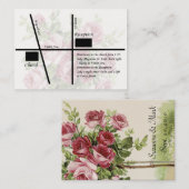 Vintage Wedding Empfang Karte (Vorne/Hinten)