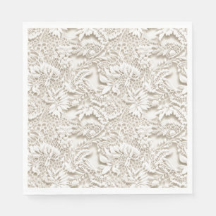 Vintage Wedding Floral White Lace Serviette