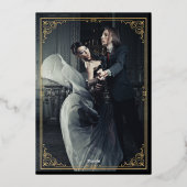 Vintage Wedding Foil Einladung Jugendstil (Rückseite)