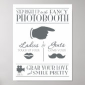 Vintage Wedding Foto Booth Sign Poster (Vorne)