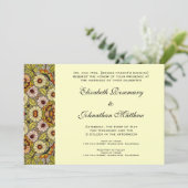 Vintage Wedding, Garden Blume Blumenschmetterlinge Einladung (Stehend Vorderseite)