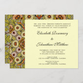 Vintage Wedding, Garden Blume Blumenschmetterlinge Einladung (Vorne/Hinten)