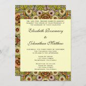 Vintage Wedding, Garden Blume Blumenschmetterlinge Einladung (Vorne/Hinten)