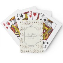 Vintage Wedding Gefallen Spielkarten - individuell