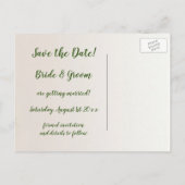 Vintage Wedding, Gelbe Buttercup Blume und Bienen Ankündigungspostkarte (Rückseite)