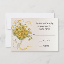 Vintage Wedding, Gelbe Buttercup Blume und Bienen
