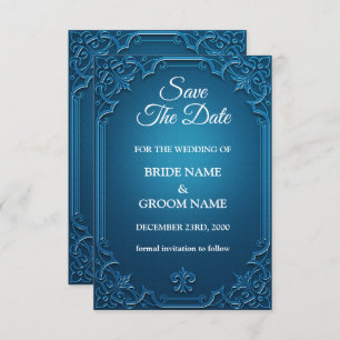 Vintage Wedding Geometric Aquamarin Türkis Elegant Save The Date