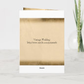 Vintage Wedding Glückwunschkarte Karte (Rückseite)