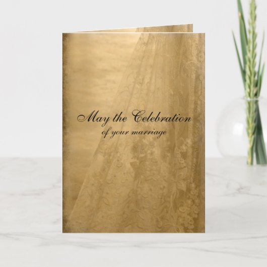 Vintage Wedding Glückwunschkarte Karte (Vorderseite)