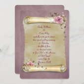 Vintage Wedding Gold Scroll Einladung (Vorne/Hinten)